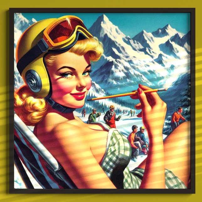 Retro Snowboard Girl Poster (Creator Uploaded)
