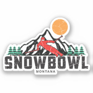 Retro Snowbowl Ski  Sticker