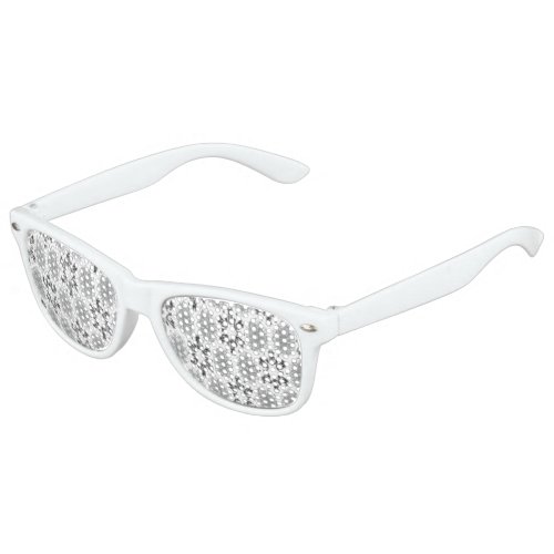 Retro Snowflake Black and White Floral Kids Sunglasses