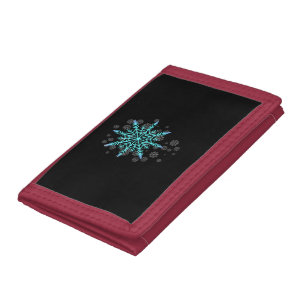 Retro Snowflake for Women Tri-fold Wallet