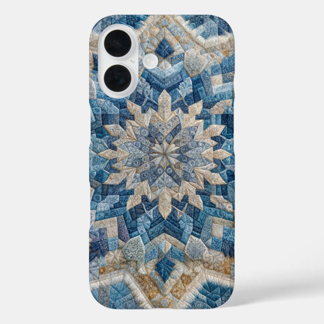 Retro Snowflake Kaleidoscope Quilt  Case-Mate iPhone Case (Back)