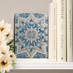 Retro Snowflake Kaleidoscope Quilt Kindle Cover