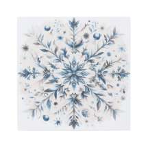 Retro Snowflake Winter Pattern