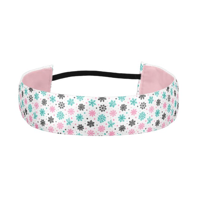 Retro Snowflakes Athletic Headband (Front)