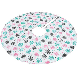 Retro Snowflakes Brushed Polyester Tree Skirt