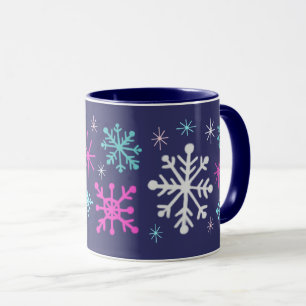 Retro Snowflakes Coffee Mug