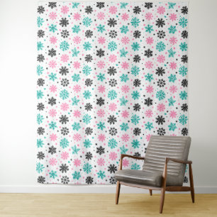 Retro Snowflakes Photo Backdrop