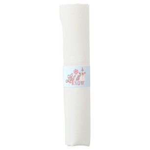 Retro Snowman Let it Snow Christmas  Napkin Bands