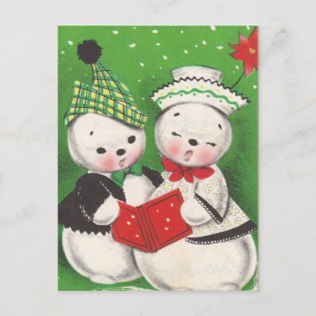 Retro Snowman Postcard