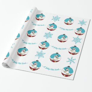 Retro - Snowman Wrapping Paper