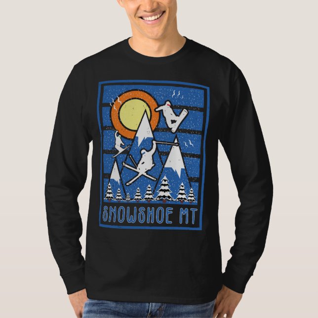 Retro Snowshoe Mountain Ski  T-Shirt (Front)