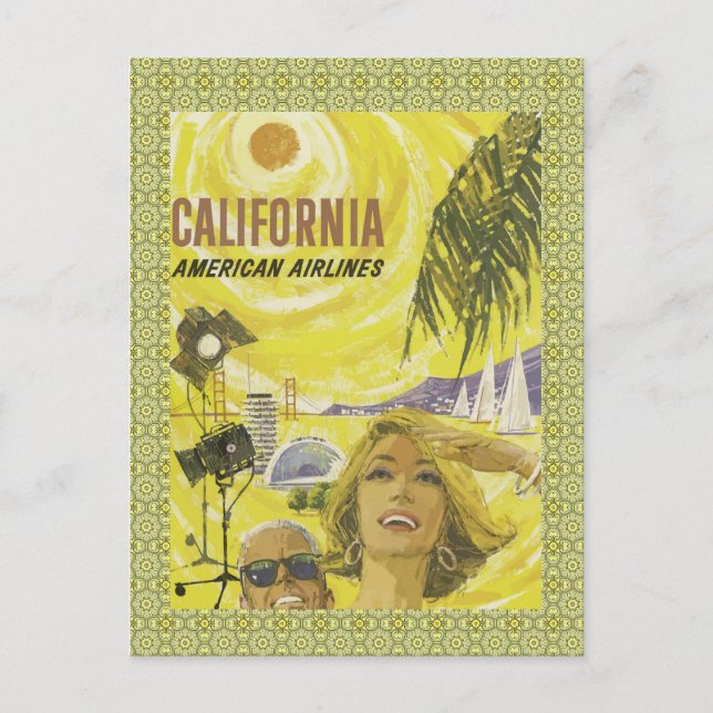 Retro So Cal Air Travel  Postcard (Front)