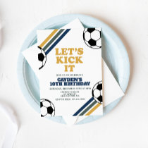 Retro Soccer Birthday Invitation