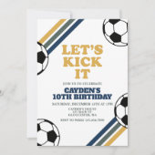 Retro Soccer Birthday Invitation (Front)