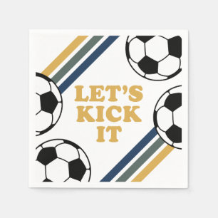 Retro Soccer Birthday Napkins