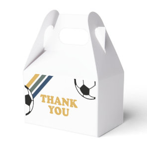 Retro Soccer Birthday Thank You Favor Box