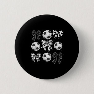 Retro Soccer Bow,game Day,coquette Soccer Mom,mama Button