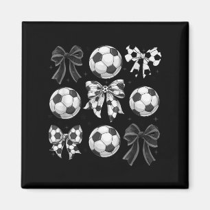 Retro Soccer Bow,game Day,coquette Soccer Mom,mama Magnet