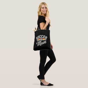 Retro Soccer Mom Design - Vintage Style Football Tote Bag