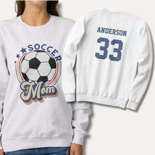 Retro Soccer Mom Personalized Soccer Sweatshirt