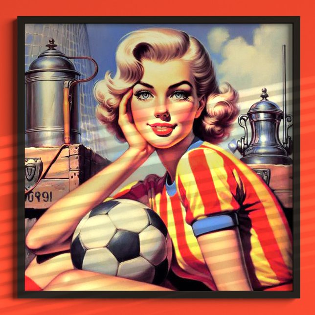 Retro Soccer Pin Up Poster (Creator Uploaded)