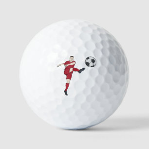 Retro Soccer Player Kicking Ball Volley Action Gra