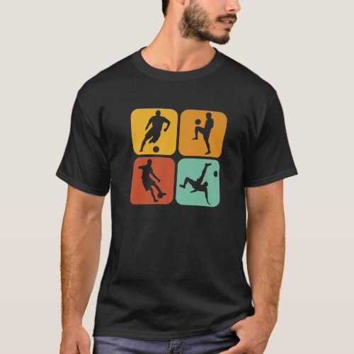 Retro Soccer Players I Aesthetic I Soccer T_Shirt