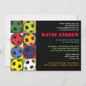 Retro SOCCER Themed Bar Bat Mitzvah Invitation | Zazzle