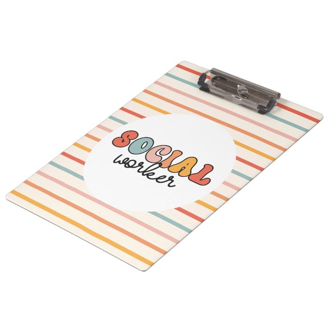 Retro Social Worker Clipboard (Angled)