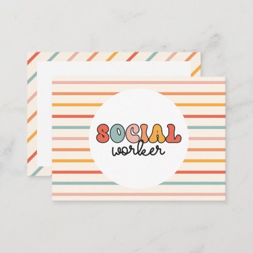 Retro Social Worker Note Card