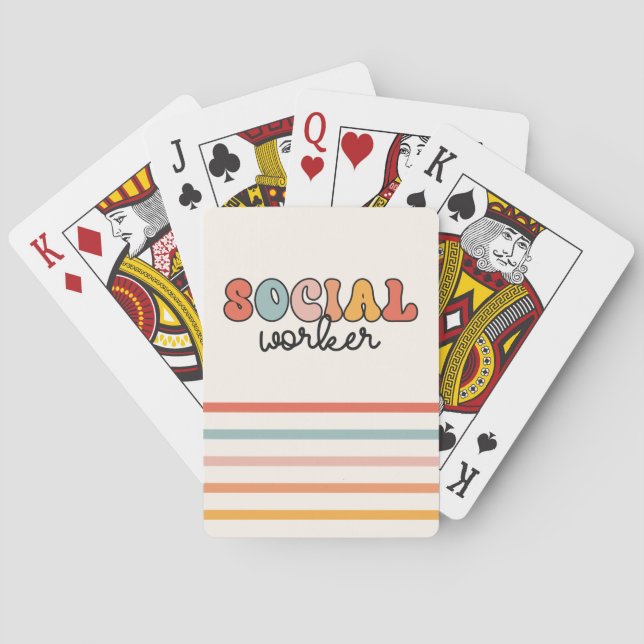 Retro Social Worker Poker Cards (Back)