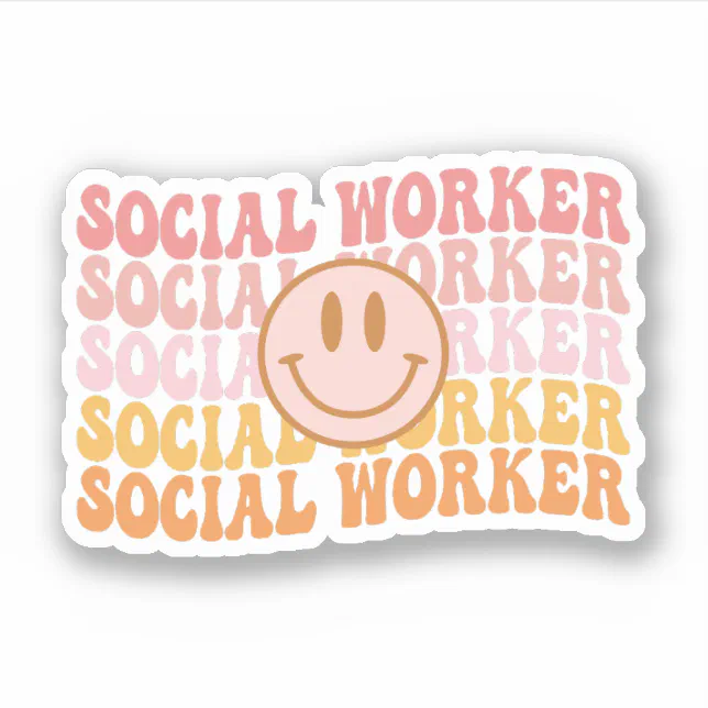 Ssw Sticker Retro Social Worker Social Work Student Graduation Sticker | Zazzle