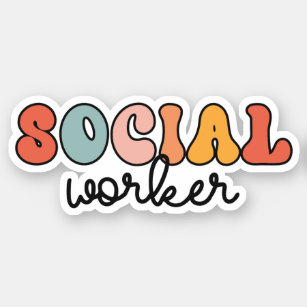 Retro Social Worker Sticker