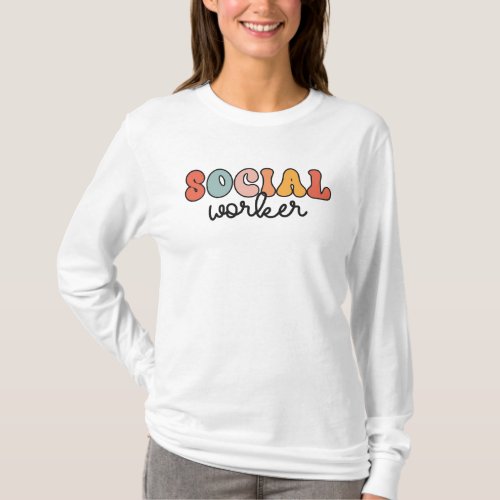 Retro Social Worker T_Shirt