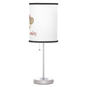 Retro Sock Monkey w Stocking Cap Baby Boy Gifts Table Lamp (Right)