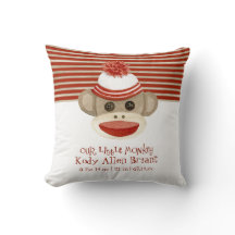 Retro Sock Monkey w Stocking Cap Baby Boy Gifts