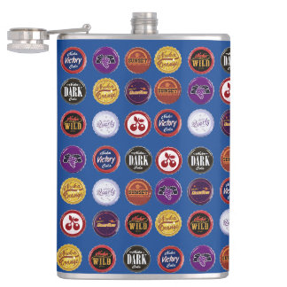 Retro Soda Cap Flask, Vintage Pop Art Flask