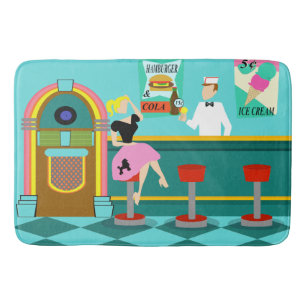Retro Soda Fountain Bath Mat
