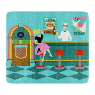 Retro Soda Fountain Cutting Board