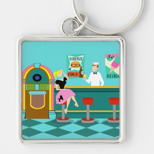 Retro Soda Fountain Keychain