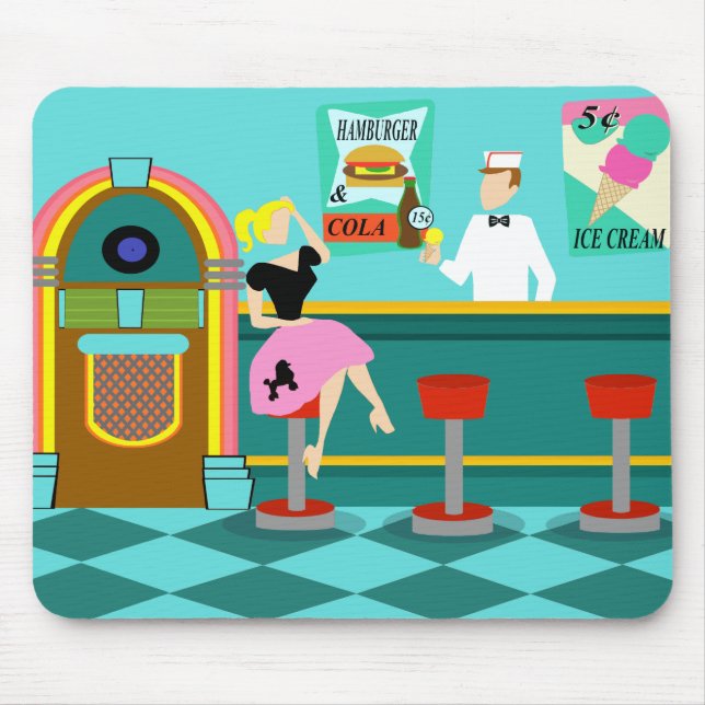 Retro Soda Fountain Mousepad (Front)