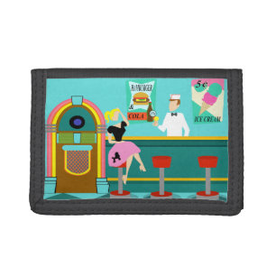 Retro Soda Fountain Nylon Wallet
