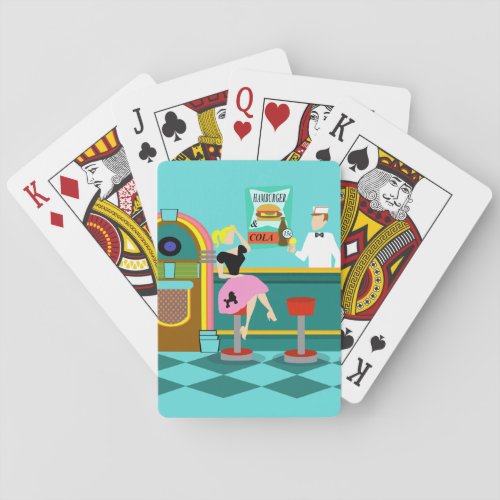 Retro Soda Fountain Playing Cards