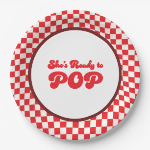 Retro soda pop cola baby shower paper plates