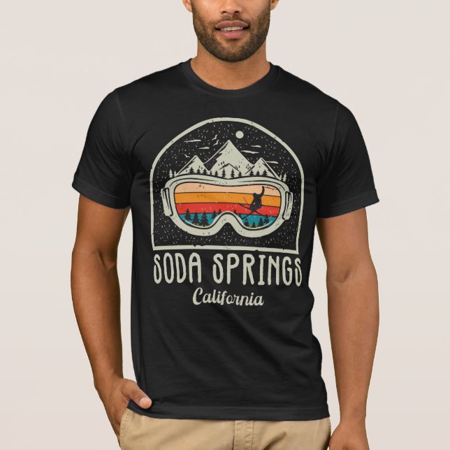 Retro Soda Springs Ski  T-Shirt (Front)