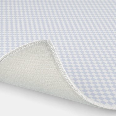 Retro Soft Blue & White Abstract Diamond Pattern