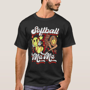 Retro Softball Mama Lightning Bolt Funny Mother s T-Shirt