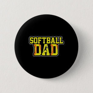 Retro Softll Dad Game Day Dad Father's Day Christm Button