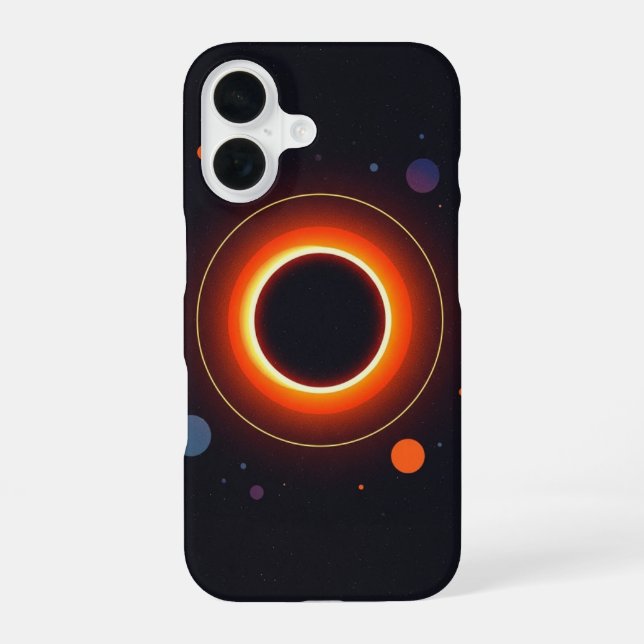 Retro Solar Eclipse iPhone Case (Back)