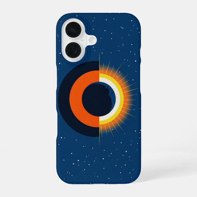 Retro Solar Eclipse iPhone Case (Back)